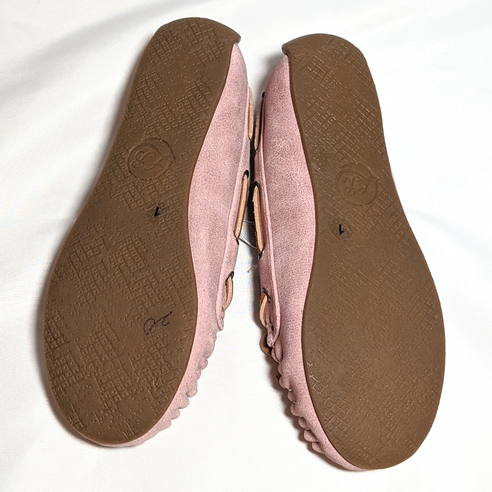 💲NWT Lucky Brand Pink Moccasins Size 1 - Picture 3 of 3